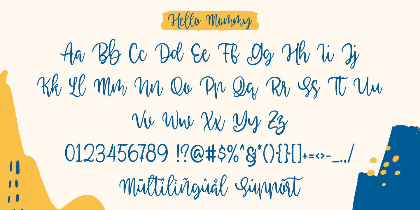 Example font Hello Mommy #9